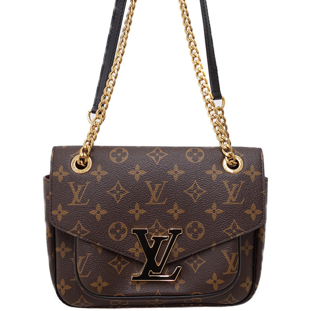 Louis Vuitton Monogram Passy Chain Shoulder Bag Bordeaux